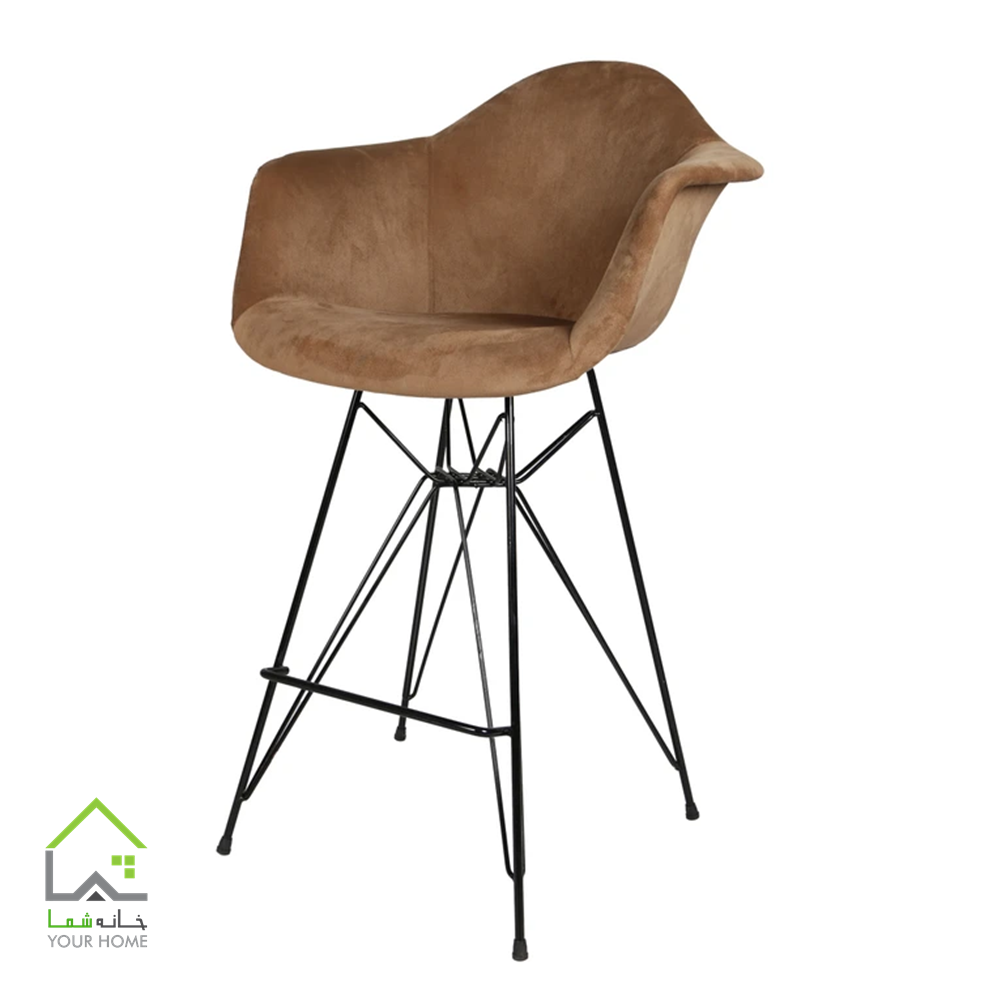 صندلی کانتر پارچه ای پایه فلزی